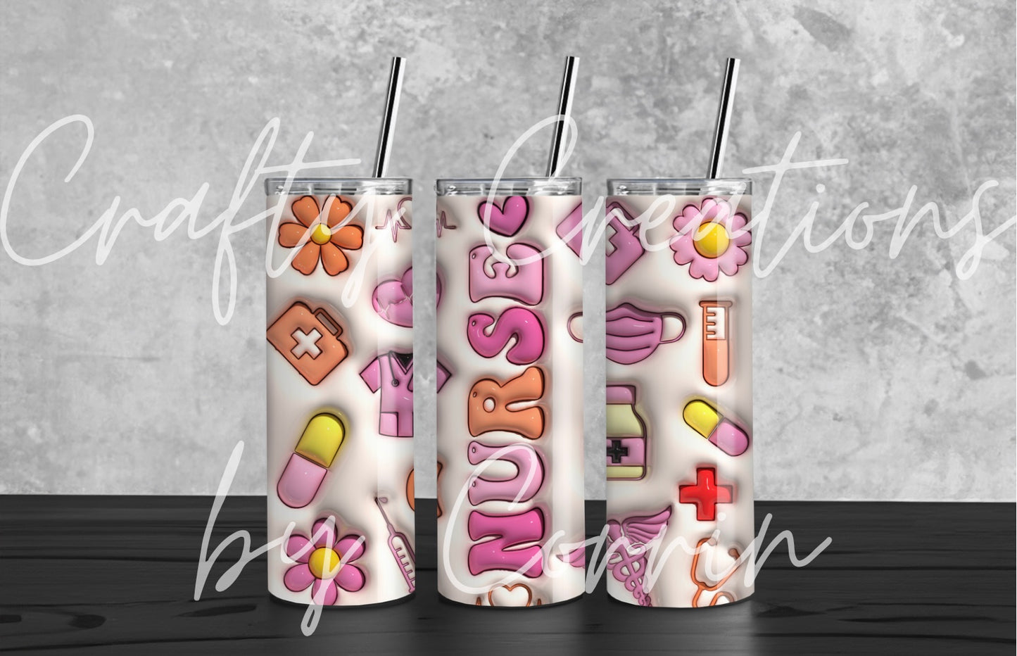 20oz 3D Nurse Tumbler