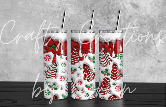 20oz 3D Christmas Cake Tumbler